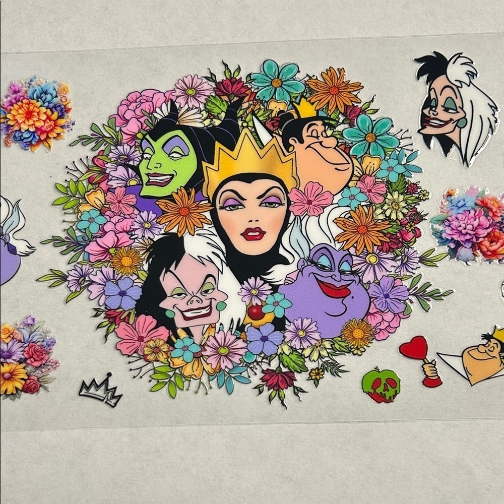 Floral Villain Cup Decal 248
